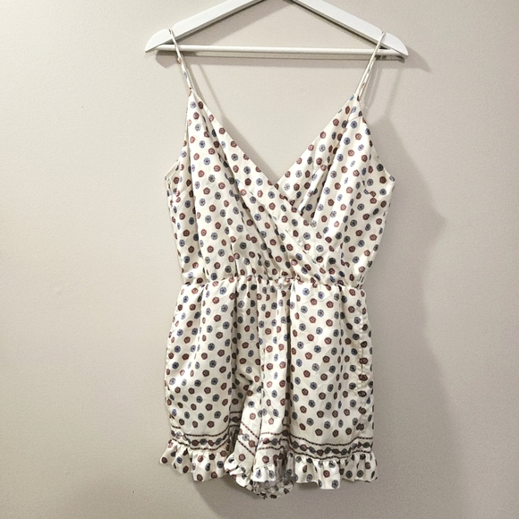 Tularosa - Amelia Polka Dot Scarf Romper - Size M - Picture 6 of 15